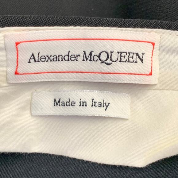 ALEXANDER MCQUEEN Size 30 Black Wool Barathea Flat Front Dress Pants - Picture 4 of 8